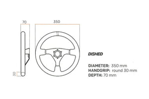 BLITZ OMP STEERING WHEEL φ350 SUEDE FOR 13520