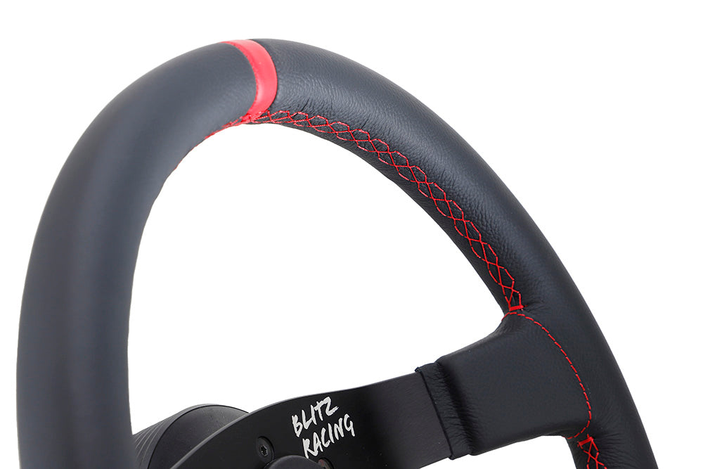 BLITZ OMP STEERING WHEEL φ350 LEATHER FOR 13521