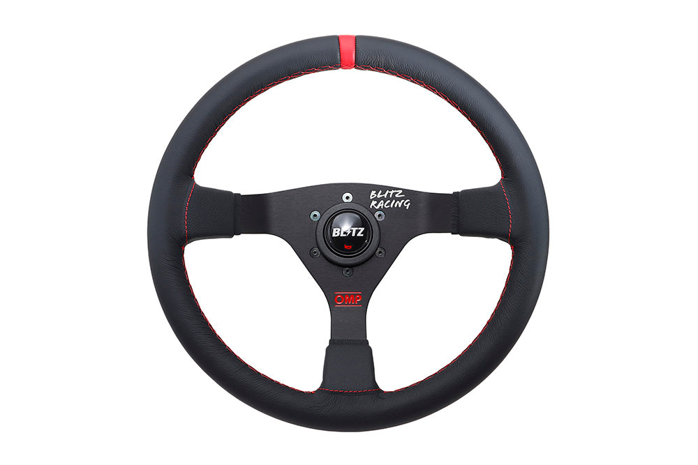 BLITZ OMP STEERING WHEEL φ350 LEATHER FOR 13521