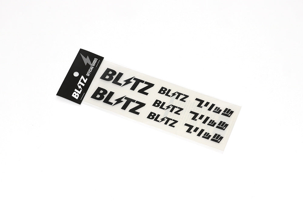 BLITZ VARIETY LOGO STICKER WHITE 3 TYPES, 8 PIECES 13564