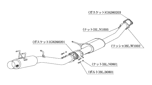 KAKIMOTO RACING EXHAUST HYPER FULLMEGA N1+Rev FOR NISSAN SKYLINE GT-R BNR32  N31308