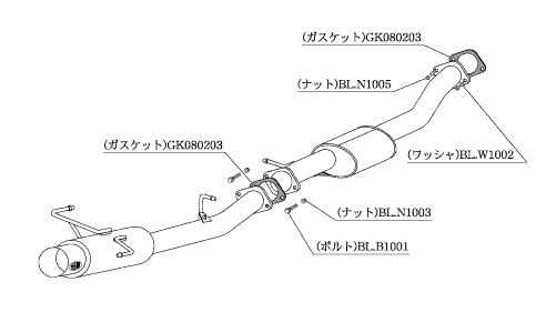 KAKIMOTO RACING EXHAUST HYPER FULLMEGA N1+Rev FOR NISSAN SILVIA S15  N31353