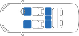KARO FLAXY BRILLIANT BLUE FLOOR MATS FOR MERCEDES BENZ G-Class W463 FLAXY-3434-BLUE