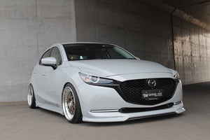 GARAGE VARY FRONT LIP SPOILER + FRONT SPLITTER SET FOR MAZDA2 DJ 21-2004