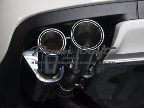 POWER CRAFT TURBO HYBRID EXHAUST MUFFLER SYSTEM WITH BLACK TAIL FOR MASERATI QUATTROPORTE TURBO V6 4WD 3.0L P-MAS790103-BKT