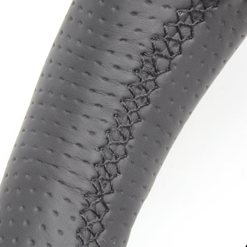 REAL PREMIUM SERIES ROUND SHAPE 56 BROWN WOOD BLACK EURO STITCH STEERING WHEEL FOR TOYOTA ALPHARD 30  H30P-BRW-BK