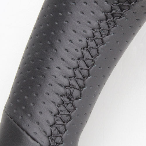 REAL PREMIUM SERIES D SHAPE BLACK CARBON BLACK EURO STITCH STEERING WHEEL FOR TOYOTA ALPHARD 30  S210-BKC-BK