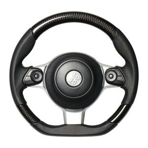 REAL ORIGINAL SERIES D SHAPE BLACK CARBON BLACK EURO STITCH STEERING WHEEL FOR TOYOTA 86 GR ZN6 GR-BKC-BK