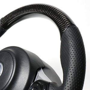 REAL ORIGINAL SERIES D SHAPE BLACK CARBON BLACK EURO STITCH STEERING WHEEL FOR TOYOTA 86 ZN6 KOUKI GR-BKC-BK
