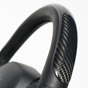 REAL ORIGINAL SERIES PLATE TYPE BLACK CARBON PLATE & PIANO BLACK PANEL BLACK EURO STITCH STEERING WHEEL FOR TOYOTA C-HR 10 50  X10N-BKC-PBP