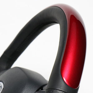 REAL ORIGINAL SERIES SET PLATE TYPE + UNDER PAD SET PEARL RED PLATE & PEARL RED PANEL STEERING + PIANO BLACK UNDER PAD BLACK EURO STITCH STEERING WHEEL FOR TOYOTA C-HR 10 50  X10N-RDP-RDP-PBP