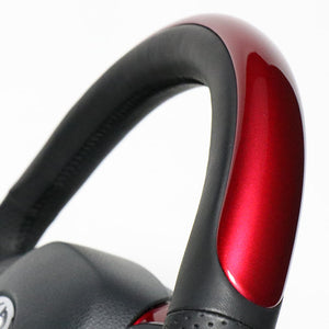 REAL ORIGINAL SERIES SET PLATE TYPE + UNDER PAD SET PEARL RED PLATE & PEARL RED PANEL STEERING + PEARL RED UNDER PAD BLACK EURO STITCH STEERING WHEEL FOR TOYOTA C-HR 10 50  X10N-RDP-RDP-RDP