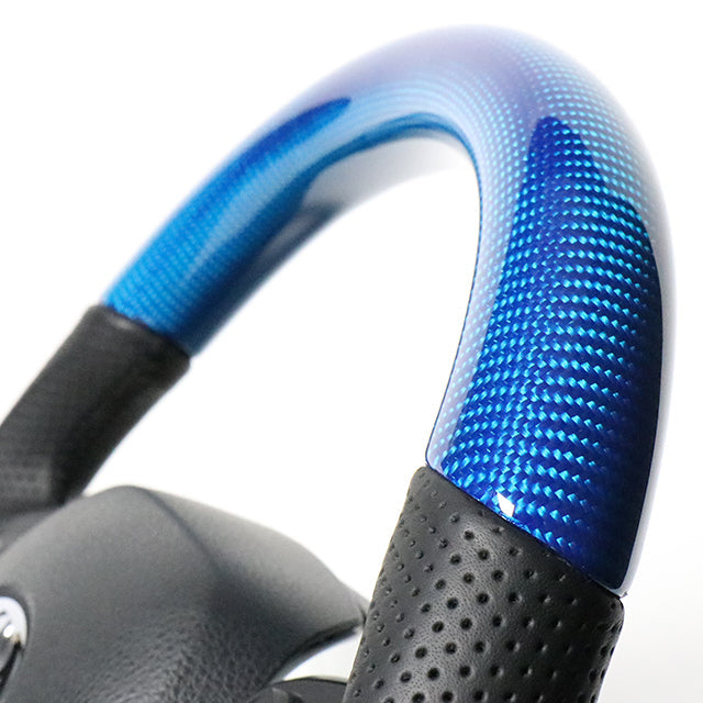 REAL ORIGINAL SERIES SET COMBINATION TYPE + UNDER PAD SET BLUE CARBON STEERING + WHITE UNDER PAD BLACK EURO STITCH STEERING WHEEL FOR TOYOTA C-HR 10 50  X10-BLC-PBP-WHP