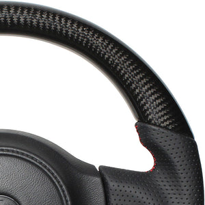 REAL PREMIUM SERIES D SHAPE BLACK CARBON 3C BLACK X RED EURO STITCH STEERING WHEEL FOR TOYOTA 86 ZN6 ZENKI F4-D-BKC-3