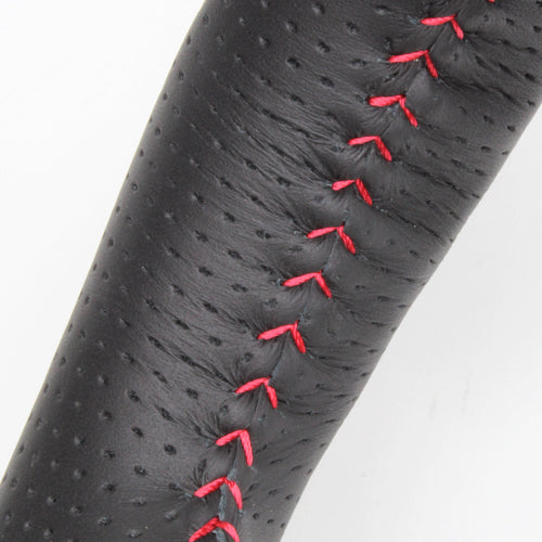 REAL ORIGINAL SERIES ROUND SHAPEALL LEATHER RED STITCH STEERING WHEEL FOR TOYOTA ALPHARD 20  H20-LPB-RD