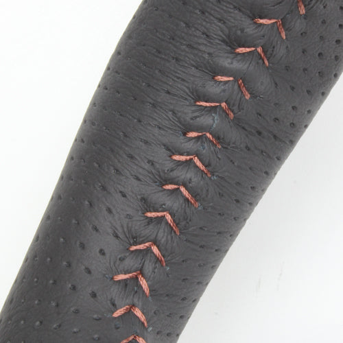 REAL ORIGINAL SERIES ROUND SHAPE54 BLACK WOOD BROWN STITCH STEERING WHEEL FOR TOYOTA VELLFIRE 20  H20-GDW-BR