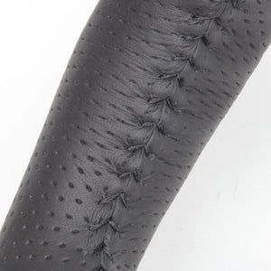 REAL ORIGINAL SERIES ROUND SHAPE54 BLACK WOOD BLACK STITCH STEERING WHEEL FOR TOYOTA VELLFIRE HYBRID 20  H20-GDW-BK