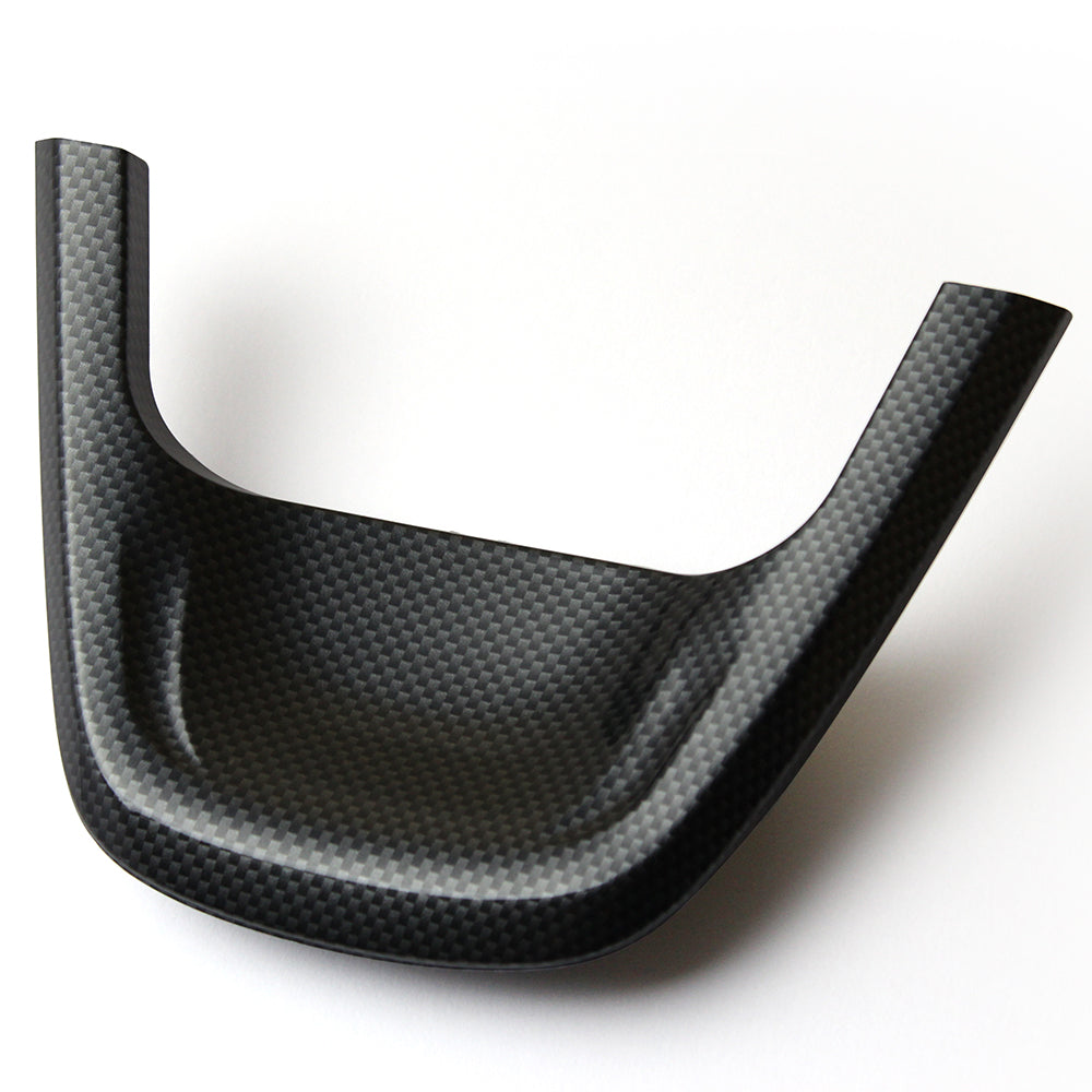REAL ORIGINAL SERIES SET ALL LEATHER STEERING + BLACK CARBON PRINT UNDER PAD BLACK STITCH STEERING WHEEL FOR TOYOTA MIRAI 10  50-LPB-BK-BKT