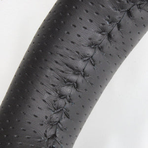 REAL ORIGINAL SERIES ROUND SHAPE BLACK WOOD BLACK STITCH STEERING WHEEL FOR TOYOTA ESTIMA HYBRID AHR20W:1-3 TYPE  R50-BKW-BK