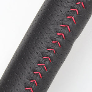 REAL ORIGINAL SERIES D SHAPE PEARL RED RED STITCH STEERING WHEEL FOR TOYOTA VOXY 70 : KOUKI 3 SPOKE TYPE E20-RDW-RD