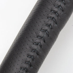 REAL ORIGINAL SERIES D SHAPE BLACK WOOD BLACK STITCH STEERING WHEEL FOR TOYOTA VOXY 70 : KOUKI 3 SPOKE TYPE E20-BKW-BK