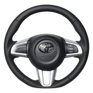 REAL ORIGINAL SERIES SOFT D SHAPE ALL LEATHER BLUE X BLACK EURO STITCH STEERING WHEEL FOR DAIHATSU ATRAI WAGON S321G: KOUKI S331G: KOUKI  M90-LPB-BL
