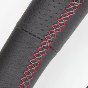 REAL ORIGINAL SERIES C SHAPE MATTE SILVER CARBON UNGLAZED RED X GRAY EURO STITCH STEERING WHEEL FOR TOYOTA ESTIMA 30 : KOUKI 40 : KOUKI  H200-SLC-RD