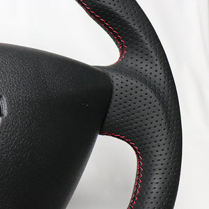 REAL ORIGINAL SERIES SOFT D SHAPE BLACK CARBON RED X BLACK EURO STITCH STEERING WHEEL FOR SUZUKI RANDY SC26  NSA-BKC-RD