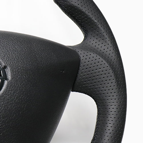 REAL ORIGINAL SERIES SOFT D SHAPE BLACK WOOD BLACK EURO STITCH STEERING WHEEL FOR SUZUKI RANDY SC26  NSA-BKW-BK