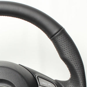 REAL ORIGINAL SERIES D SHAPE ALL LEATHER GRAY EURO STITCH STEERING WHEEL FOR MAZDA ATENZA GJ: ZENKI  MZB-LPB-GL