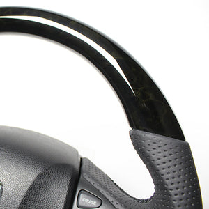 REAL ORIGINAL SERIES SOFT D SHAPE BLACK WOOD BLACK EURO STITCH STEERING WHEEL FOR HONDA VEZEL RU1-4 JH3 JH4 HNA-BKW-BK