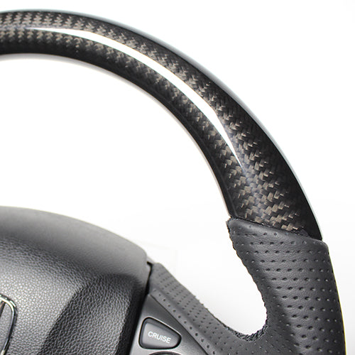REAL ORIGINAL SERIES SOFT D SHAPE BLACK CARBON BLACK EURO STITCH STEERING WHEEL FOR HONDA VEZEL RU1-4 JH3 JH4 HNA-BKC-BK