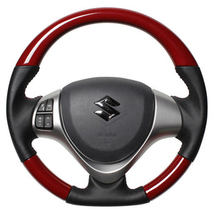 REAL ORIGINAL SERIES SOFT D SHAPE PHOENIX RED DARK WINE STITCH STEERING WHEEL FOR SUZUKI JIMNY JB23W:10 TYPE  MR31-DRDW-DW