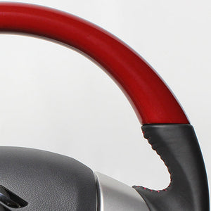 REAL ORIGINAL SERIES SOFT D SHAPE PHOENIX RED DARK WINE STITCH STEERING WHEEL FOR SUZUKI JIMNY JB23W:10 TYPE  MR31-DRDW-DW