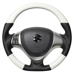 REAL ORIGINAL SERIES SOFT D SHAPE WHITE WHITE STITCH STEERING WHEEL FOR SUZUKI SPACIA MK32S MK42S  MR31-WHW-WH