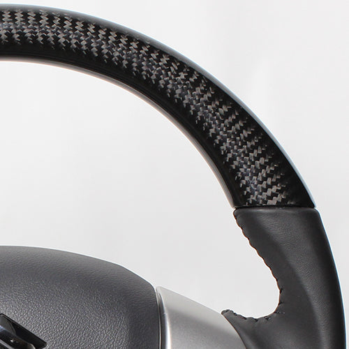 REAL ORIGINAL SERIES SOFT D SHAPE BLACK CARBON BLACK STITCH STEERING WHEEL FOR SUZUKI SPACIA MK32S MK42S  MR31-BKC-BK