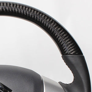 REAL ORIGINAL SERIES SOFT D SHAPE BLACK CARBON BLACK STITCH STEERING WHEEL FOR SUZUKI SPACIA MK32S MK42S  MR31-BKC-BK