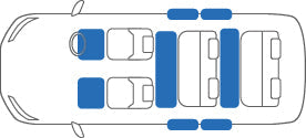 KARO FLAXY BRILLIANT BLUE LUGGAGE MATS FOR TOYOTA PRIUS Α ZVW40W FLAXY-3034-BLUE