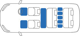 KARO FLAXY BRILLIANT BLUE LUGGAGE MATS FOR TOYOTA VELFIRE ATH20W FLAXY-3077-BLUE