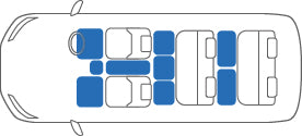 KARO GRAN QUEST WARM BLACK FLOOR MATS FOR Toyota Hiace Regius RCH, KCH4#W GRAN-QUEST-874-BLACK