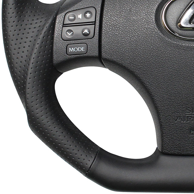 REAL ORIGINAL SERIES D SHAPE BLACK CARBON BLACK EURO STITCH STEERING WHEEL FOR LEXUS IS F 20  IS-BKC-BK