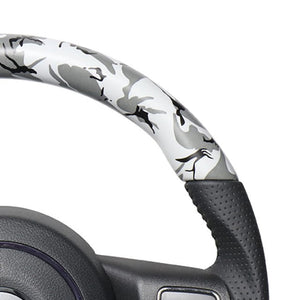 REAL ORIGINAL SERIES D SHAPE GRAY CAMOUFLAGE PRINT BLACK STITCH STEERING WHEEL FOR JEEP WRANGLER JK36  JPA-GRT-BK