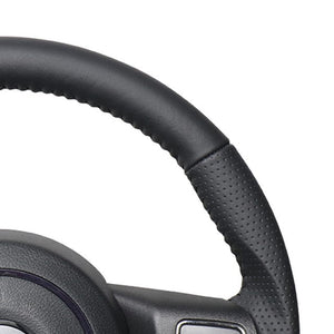 REAL ORIGINAL SERIES D SHAPE ALL LEATHER BLACK STITCH STEERING WHEEL FOR JEEP WRANGLER JK36  JPA-LPB-BK