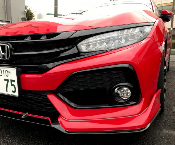 SEEKER FRP FRONT HALF SPOILER FOR HONDA CIVIC FK7 ZENKI  16000-FK7-F01
