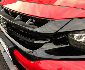 SEEKER FRP FRONT GRILL FRP GLOSSY BLACK PAINTED FOR HONDA CIVIC FK7 8  16010-FK8-F02
