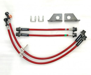 SEEKER RED COAT STAINLESS MESH BRAKE LINE FOR HONDA N-ONE JG3  12200-JG3-000