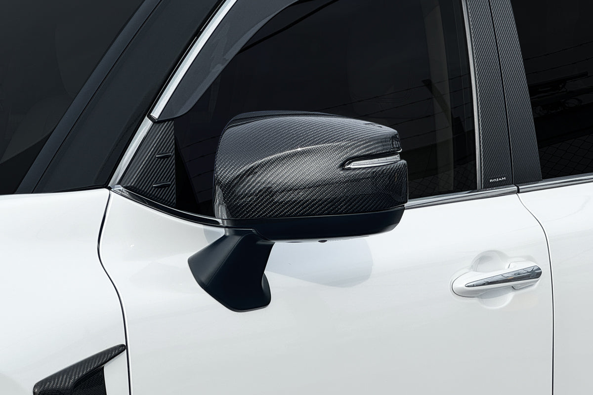 ROJAM AERO MIRROR COVER CFRP CLEAR PAINTED FOR TOYOTA LAND CRUISER PRADO 300 20-AMCC-LC300