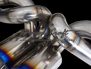 POWER CRAFT HYBRID EXHAUST MUFFLER SYSTEM WITH BLACK TAIL FOR PORSCHE 991 GT3 PORSCHE 991 GT3 RS P-PO640104-BKT