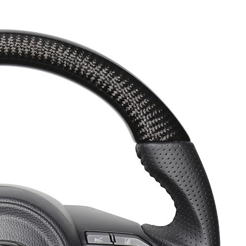 REAL ORIGINAL SERIES D SHAPE BLACK CARBON BLACK STITCH STEERING WHEEL FOR TOYOTA YARIS 10 210  TYE-BKC-BK