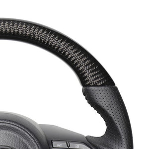 REAL ORIGINAL SERIES D SHAPE BLACK CARBON BLACK STITCH STEERING WHEEL FOR TOYOTA YARIS 10 210  TYE-BKC-BK
